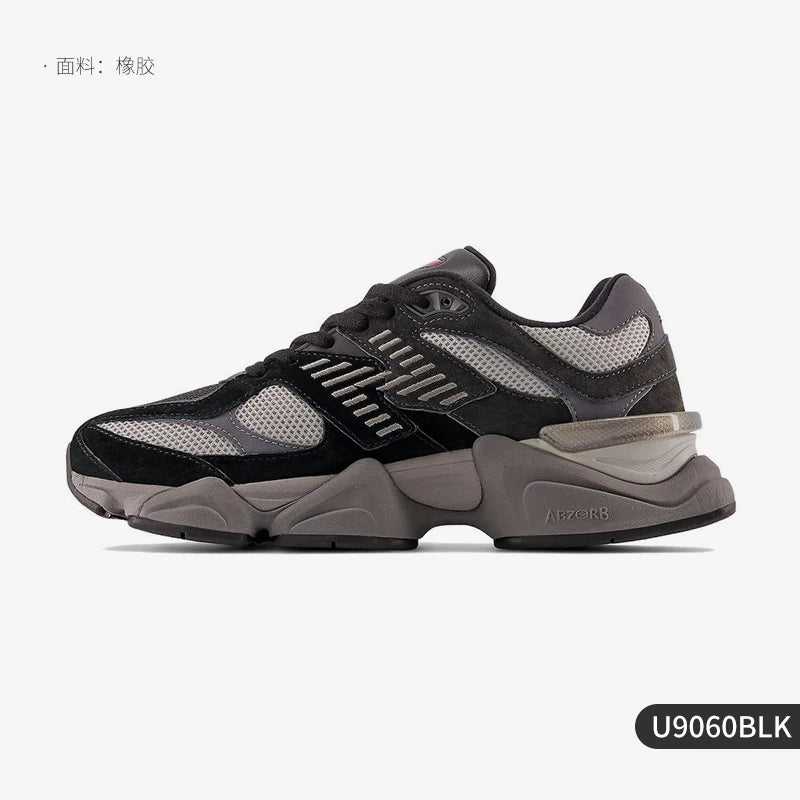 New Balance NB Genuine 2025 New Arrival Men's and Women's Lightweight Slip-Resistant Breathable Sports Casual Shoes U9060BLK