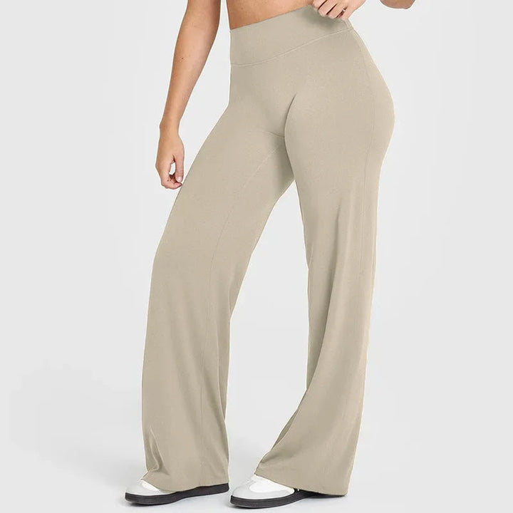 VEQKING Soft Active Women Yoga Pants Strait-leg Yoga Pilates Trousers Naked Feel Gym Fitness Peach Hip Outfits Loose Fit Bottoms ATFH