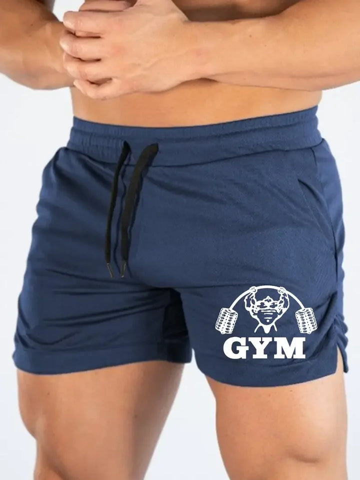 Summer thin mesh sports shorts for men, breathable, trendy, muscle training, three part shorts, running, casual sports shorts