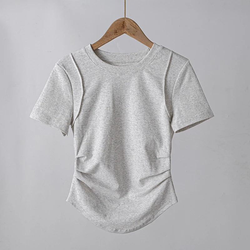 Women's T-shirts Sport Top Womans Clothing Sports Shirt Woman Women's Dry Fit T-shirt Gym Woman Clothes Fitness Compression Yoga - ATFH