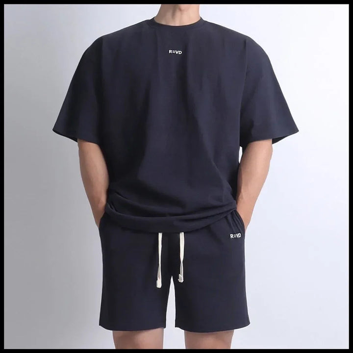 Summer New Loose Leisure Gyms Sports Pure Color T Shirt Men Cotton Short Sleeve Running Workout Training Tees Fitness Tops ATFH