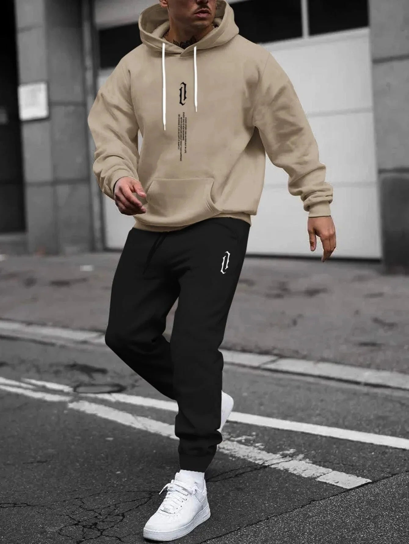2026 Spring and autumn two-piece men's drawstring women's sports set hooded set quality comfortable casual pullover fashion - ATFH