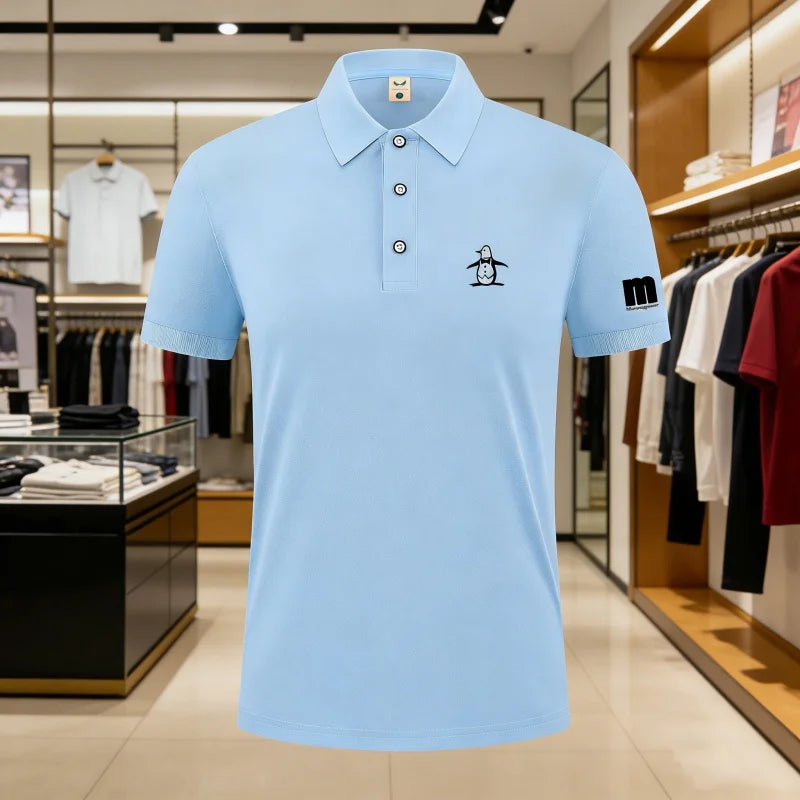 2026 Golf Polo Shirt Men's Business Polo Collar Half Sleeved Top New Summer Casual Short Sleeved T-shirt for Men An