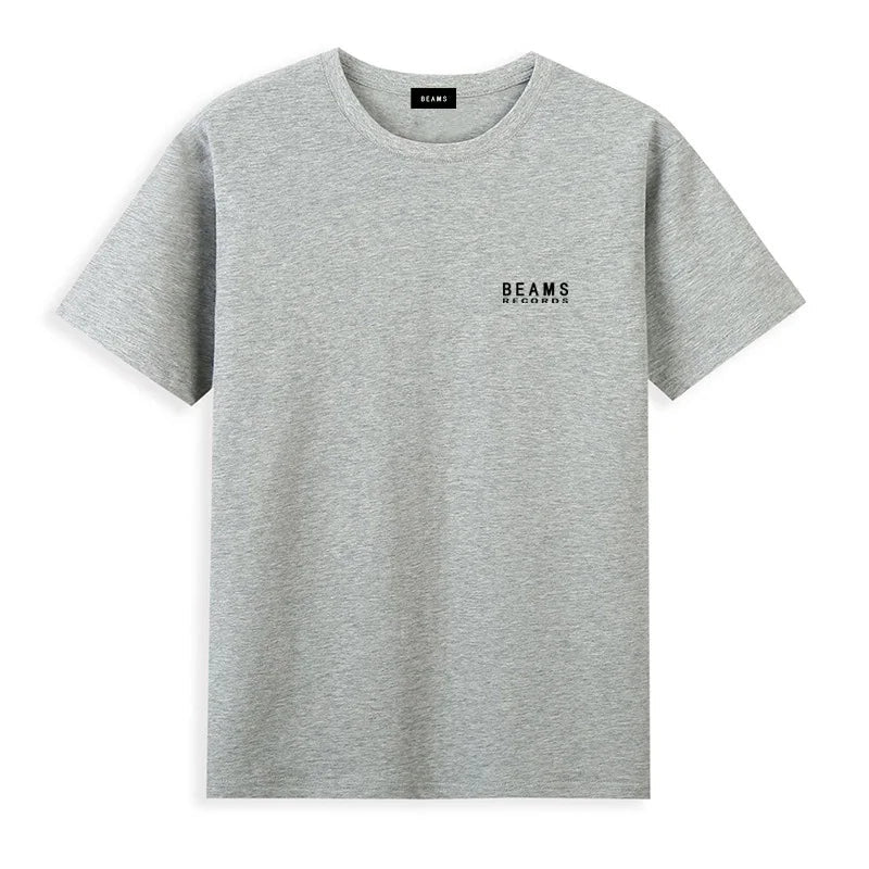 Japan Exports 25ss High-Quality Cotton T-Shirt Embroidered Logo Tees Couple Loose Short Sleeve Summer Casual O-Neck Tops ATFH