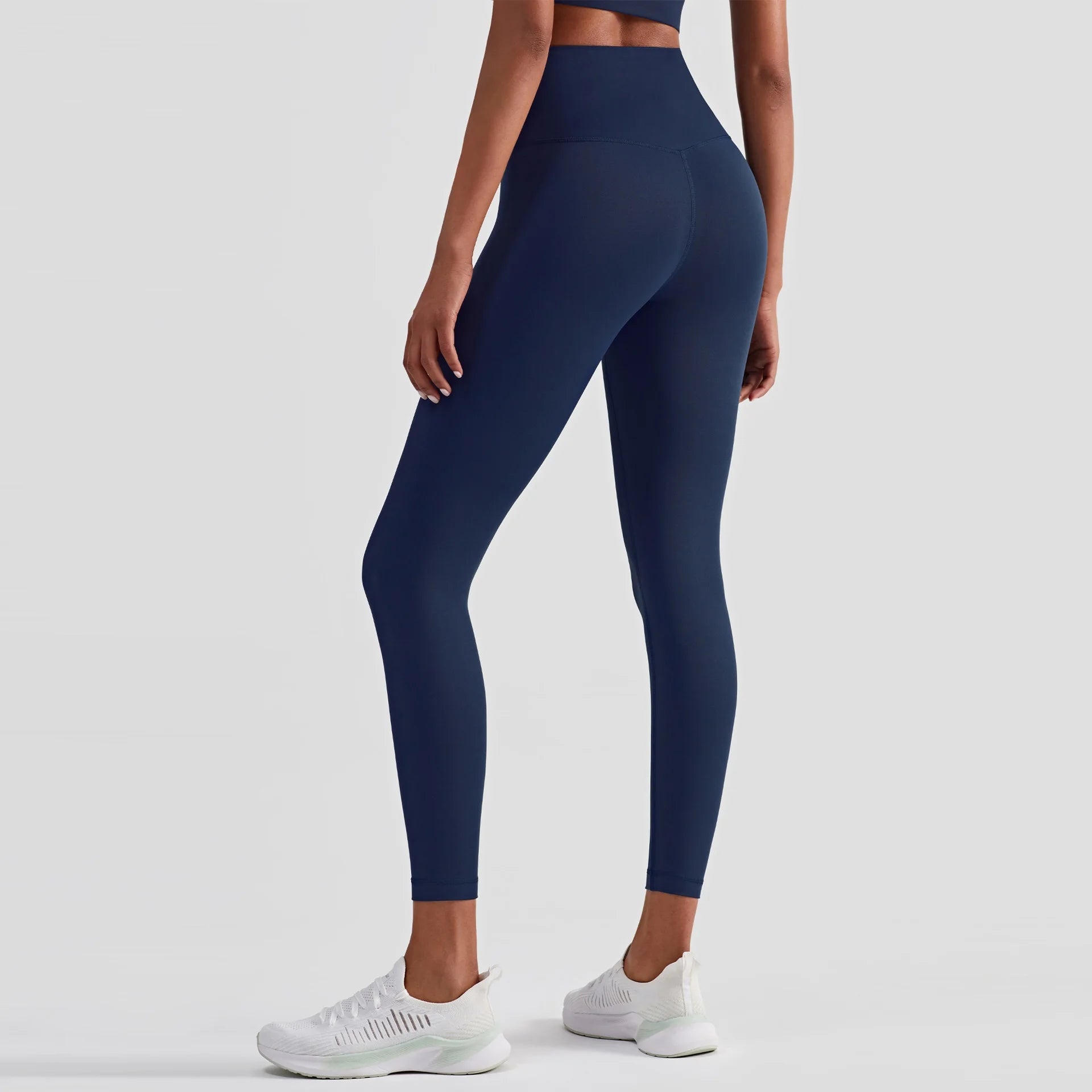 Solid Color High Waist Yoga Legging Athletic soft Women Sport Pant Tight Butter Gym Comprehensive Training Jog Back Waist Pocket - ATFH
