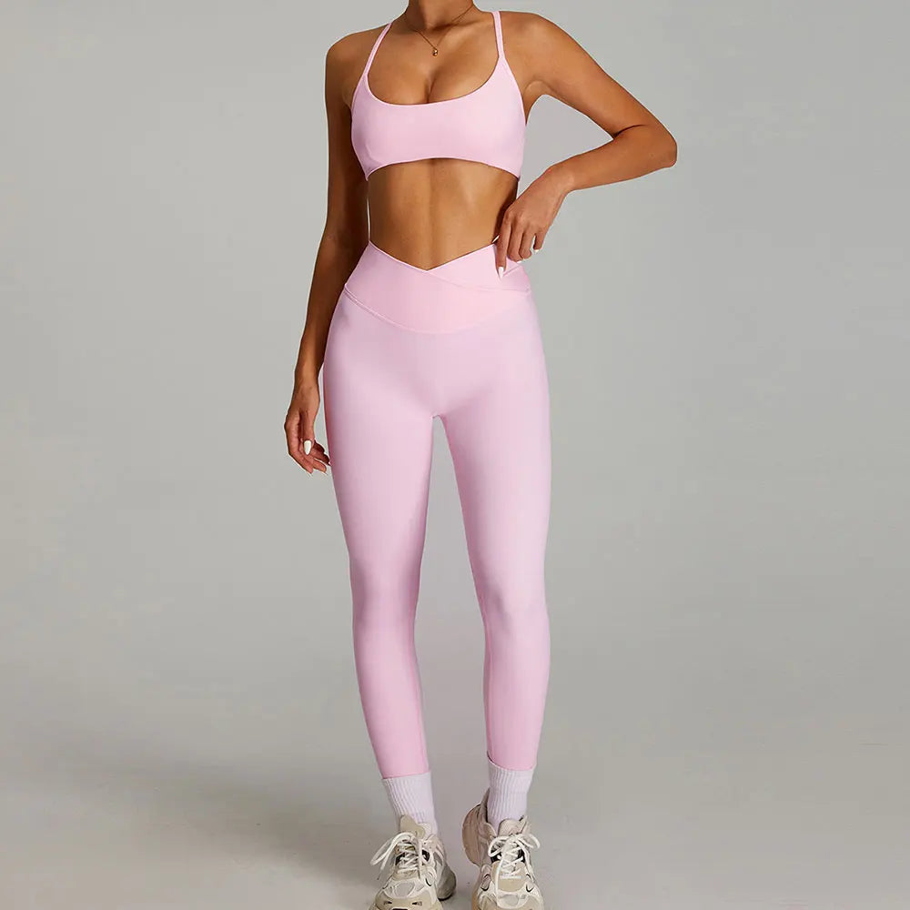 2 Pieces Sportswear Women Yoga Set Gym Clothes Sportswear Yoga Suits Fitness Set Tracksuits Sports Bra Gym Outfits Leggings - ATFH