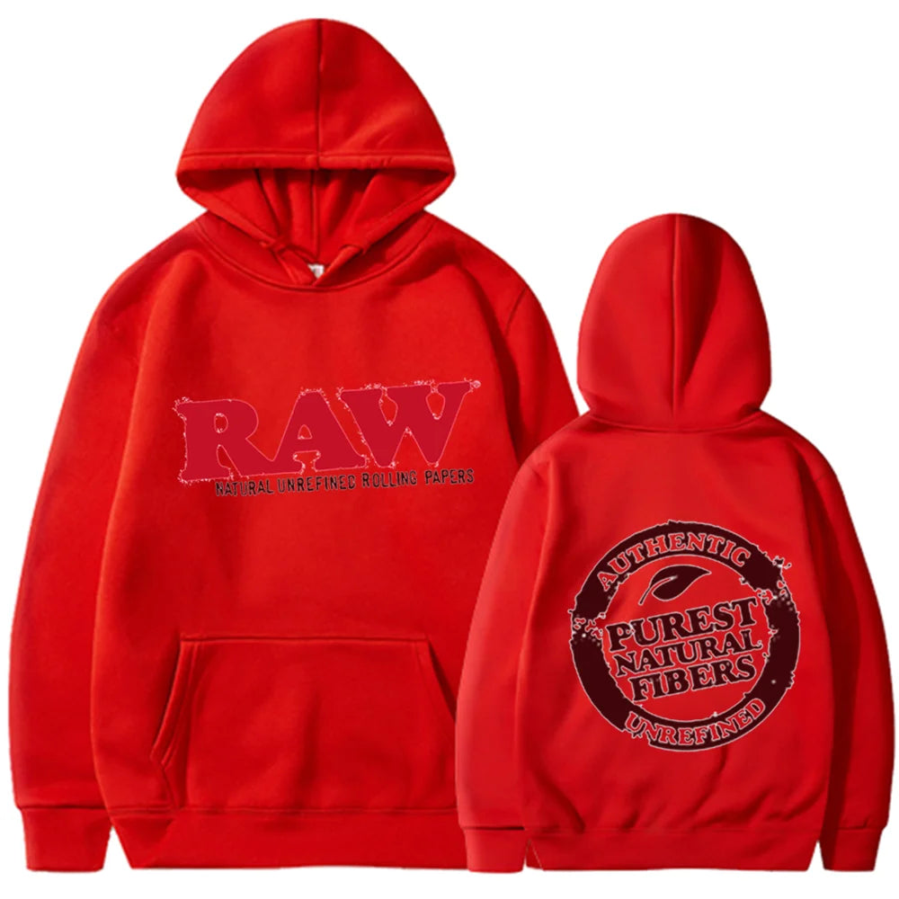 RAW 2026 Fashion Hoodie Men Sweater Fleece Hooded Harajuku Hip Hop Casual Men Ladies Hoodie High Quality Pullover Hoodie - ATFH