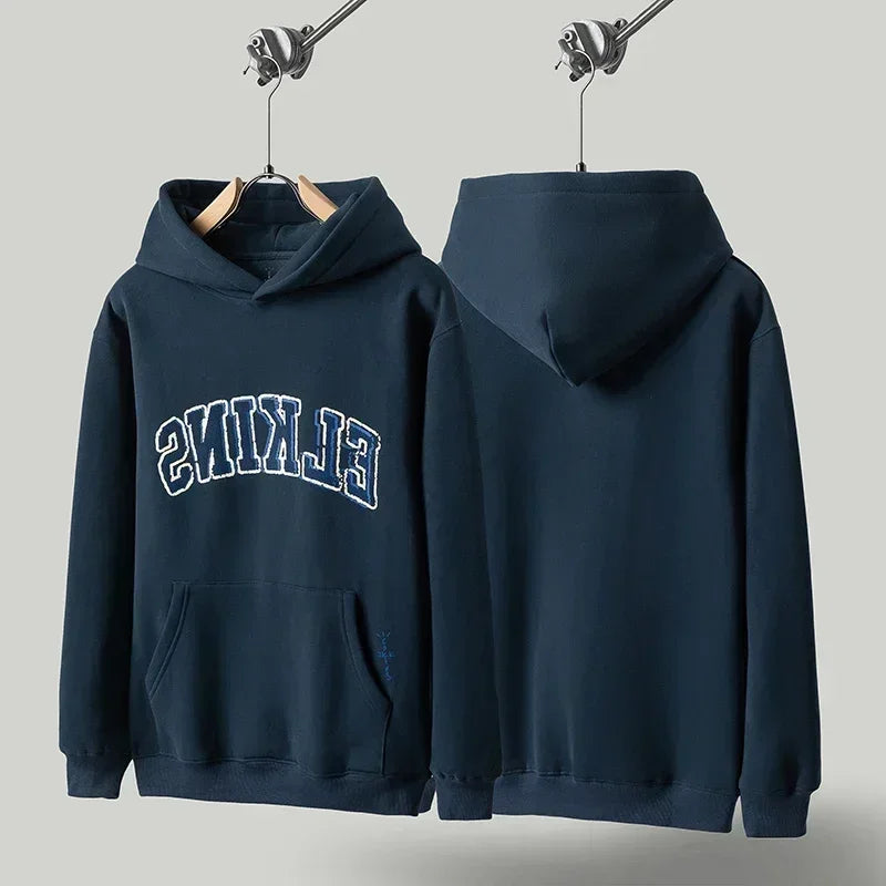 American Street Winter Cactus Jack Hoodie Letter Print Hooded Sweatshirts Casual Loose Fleece Hoodys Men Women Tops - ATFH