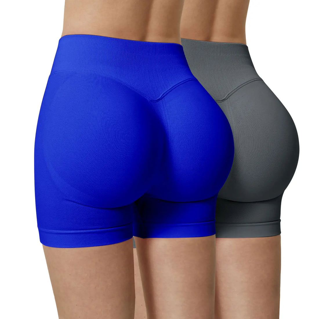 CZGUKE-2PS Seamless Women High Waist Shorts Butt Lifting Tummy Control Scrunch Booty Gym Fitness Workout Running Yoga Sports