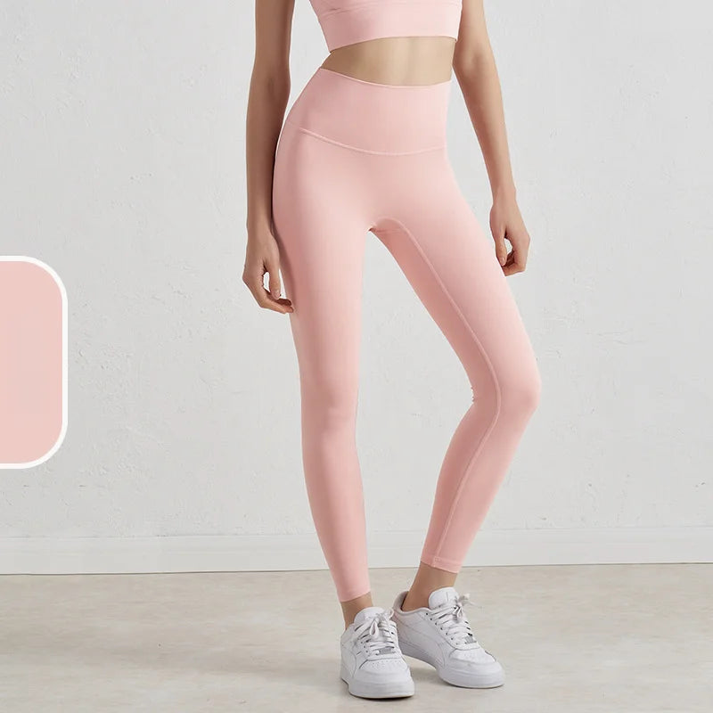 New 35 Colors Naked Feeling Yoga Pants High Waist Seamless Leggings Sport Women Fitness Gym Leggings With Pocket - ATFH