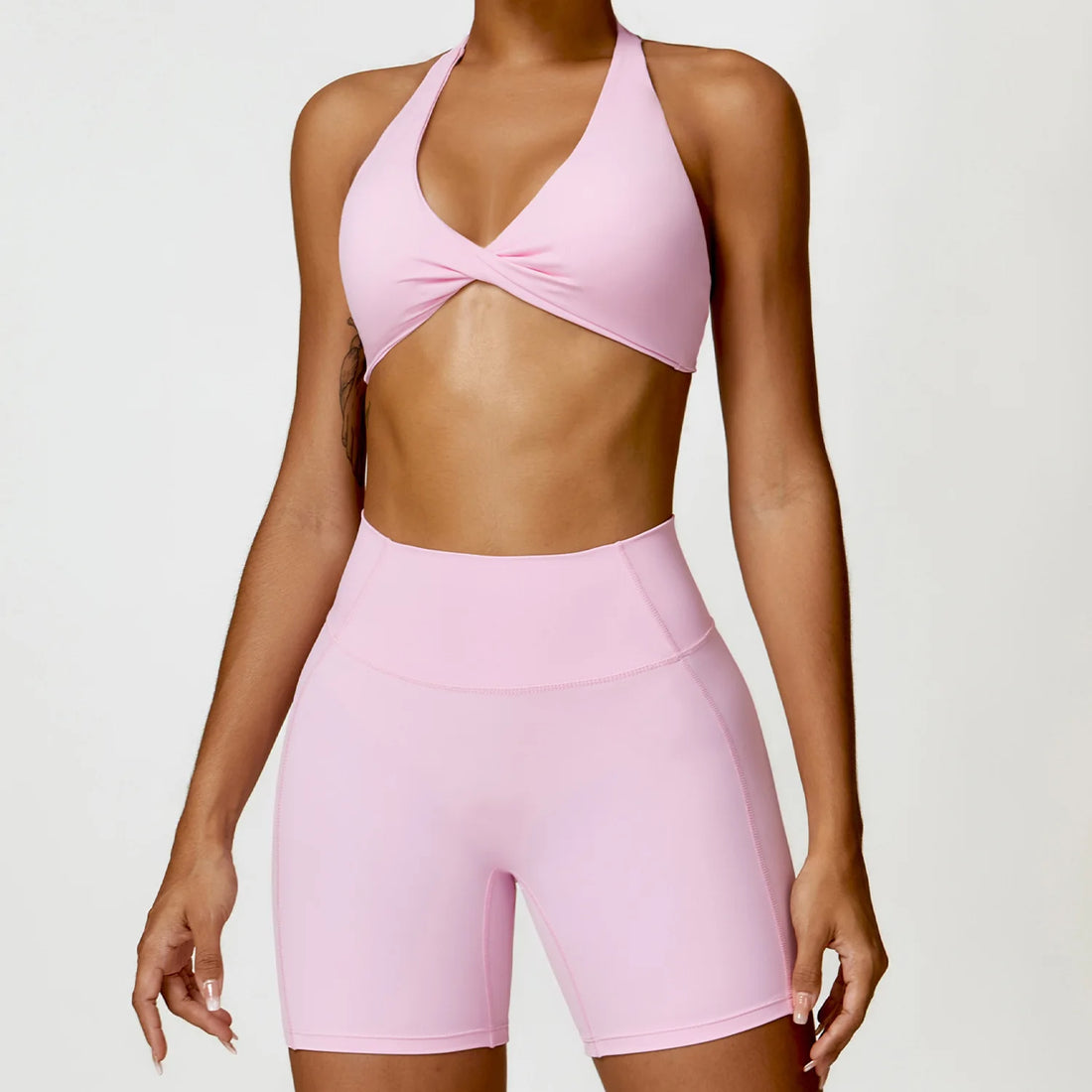 Women Seamless Yoga Set 2PCS Gym Workout Clothes for Female Push Up Bra High Waist Leggings Sexy Fitness Sportswear Sports Suits - ATFH