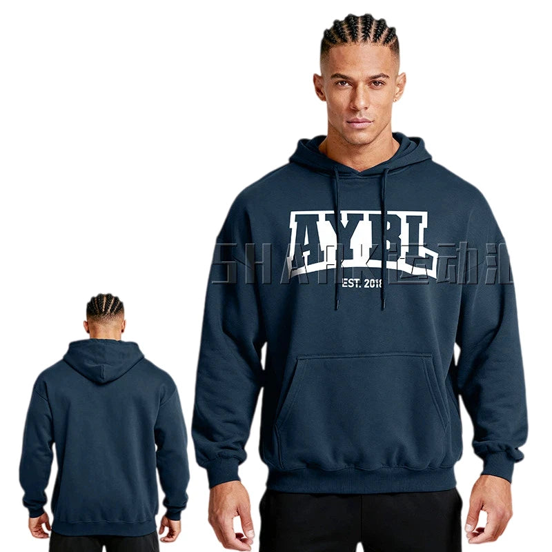 2026 Spring Unisex Oversized AY Hoodie Casual Loose Fit Pullover Sweatshirt With Pocket Breathable Warm Gym Sportswear For Worko - ATFH