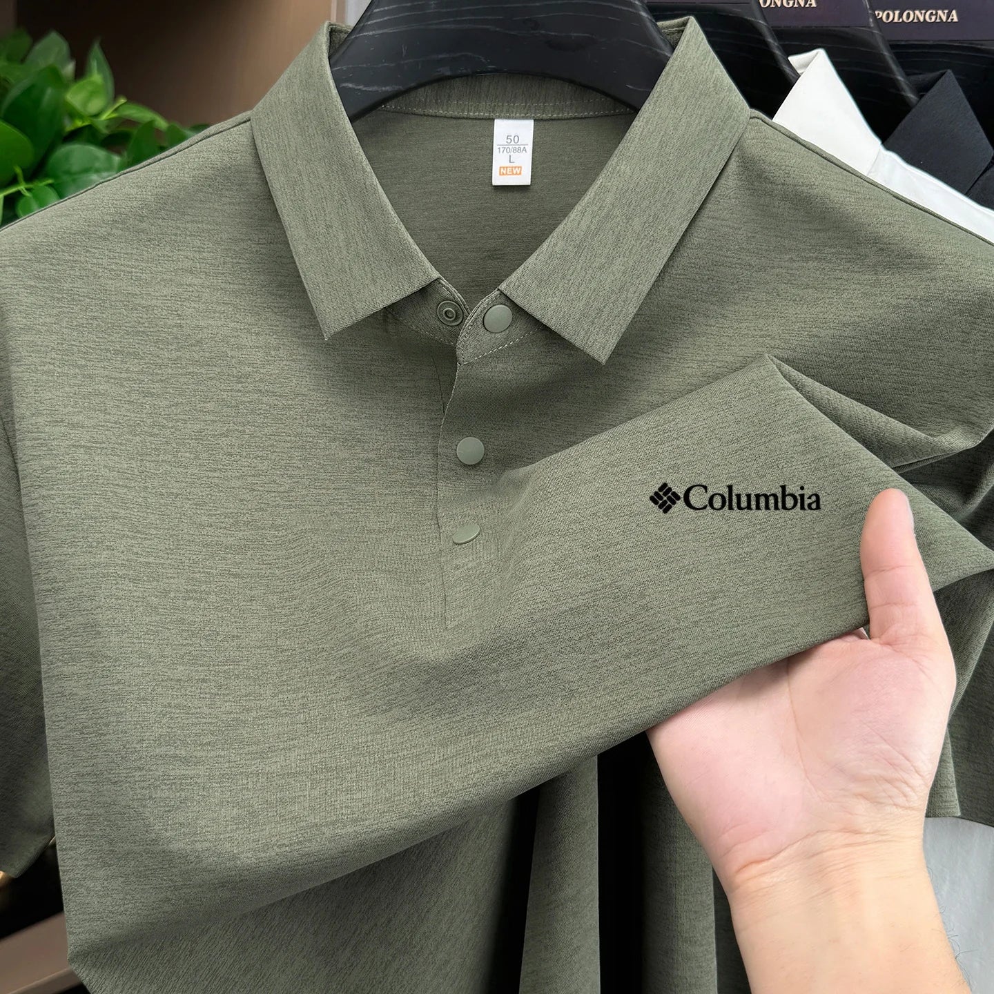 Men's summer quick drying polo shirt fashion letter embroidery business leisure comfort commut ventilate short sleeve Tshirt