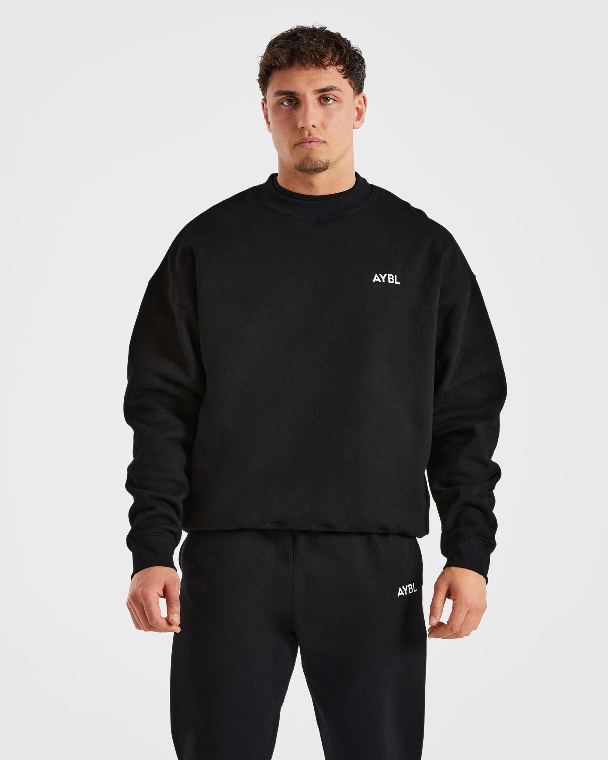 AY Round-neck Pullover with Logo Printed on The Chest Graphic Printing High-end Luxury Unisex Style Both of Men and Women BL