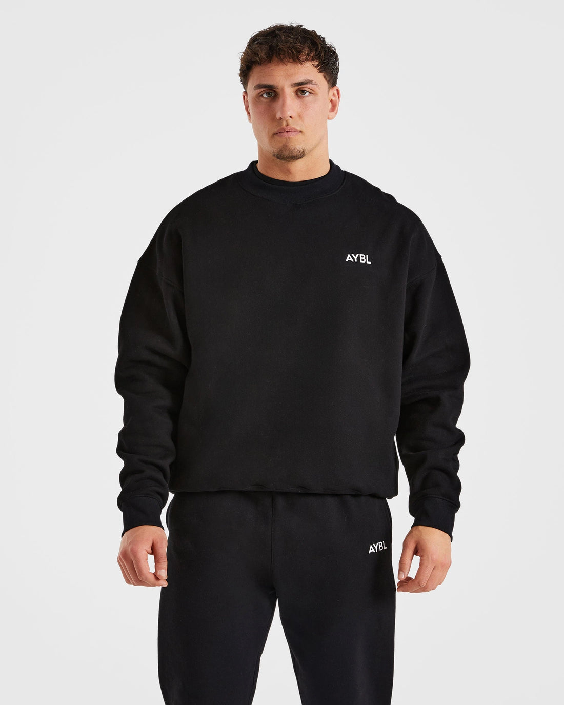 AY Round-neck Pullover with Logo Printed on The Chest Graphic Printing High-end Luxury Unisex Style Both of Men and Women BL