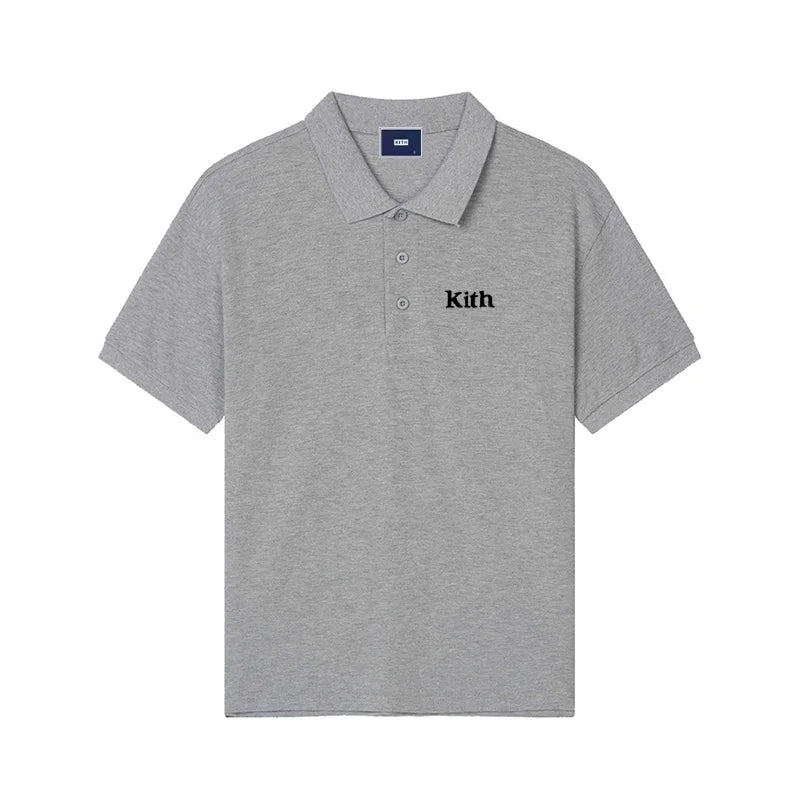 Japan Korea Quality 100%Cotton Solid polo T Shirt Mens Short Sleeve Fashion Trend Clothing Woman Summer Letter Embroidery Tops