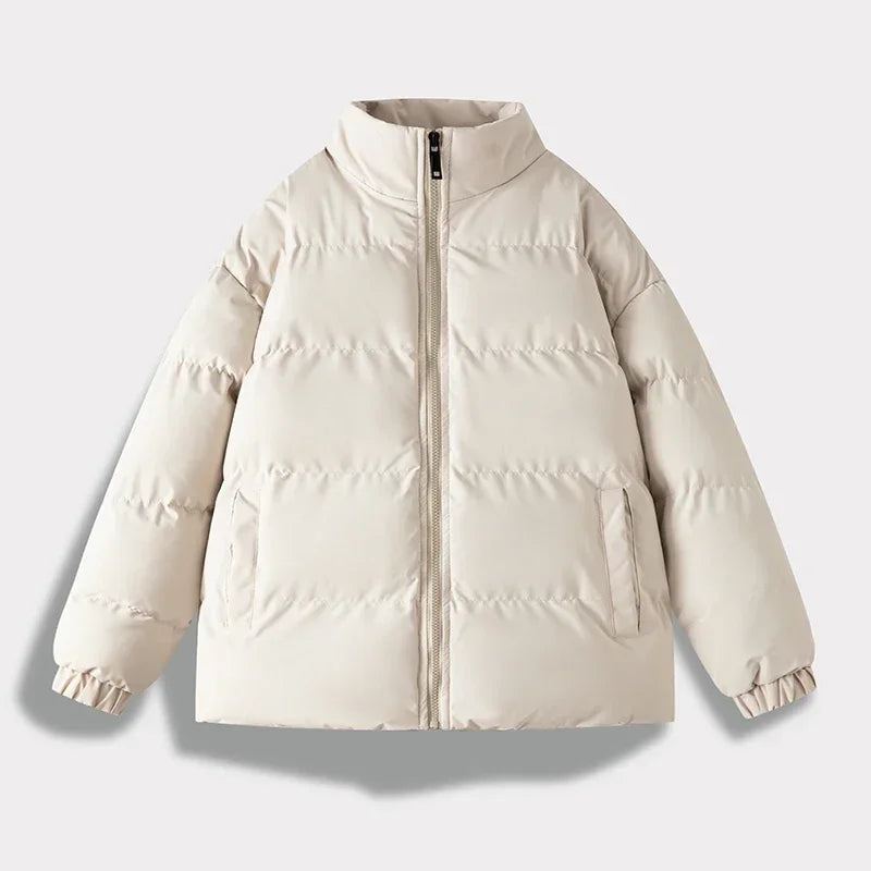 Large Size 5XL Stand-up Collar Winter Coat Bakery Clothes Men's Parkas Simple Urban Tide Couple Models Thickened Warm