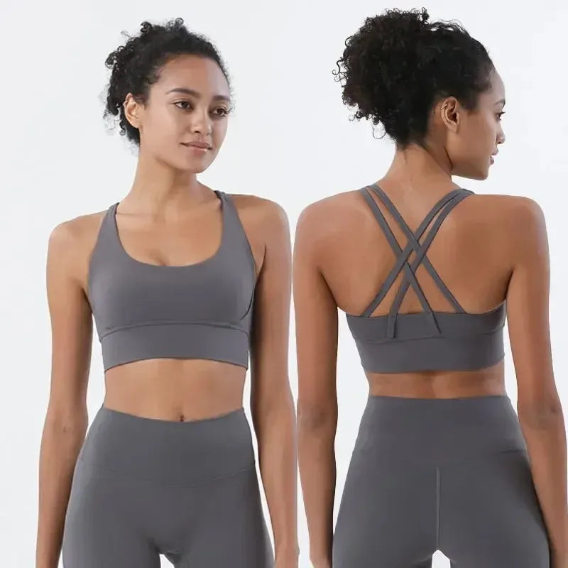 Women's 2 Piece Sports Set - High Waist Booty-Lifting Leggings with Back Pocket & Sports Bra Yoga/Gym/Running Workout Outfit - ATFH