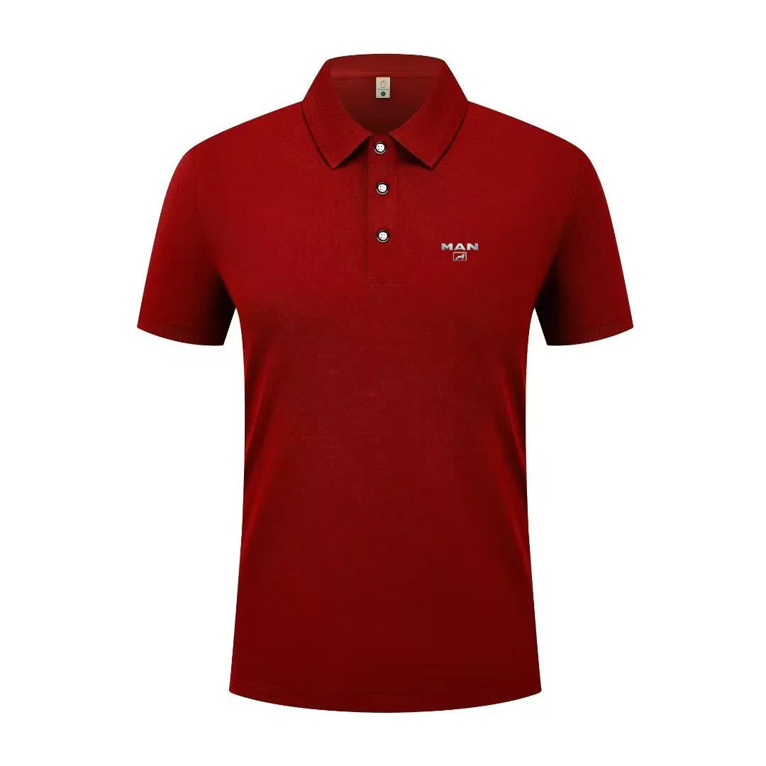 Summer casual sports fast short sleeved polo shirt solid color shirt bicycle set men's fitness set