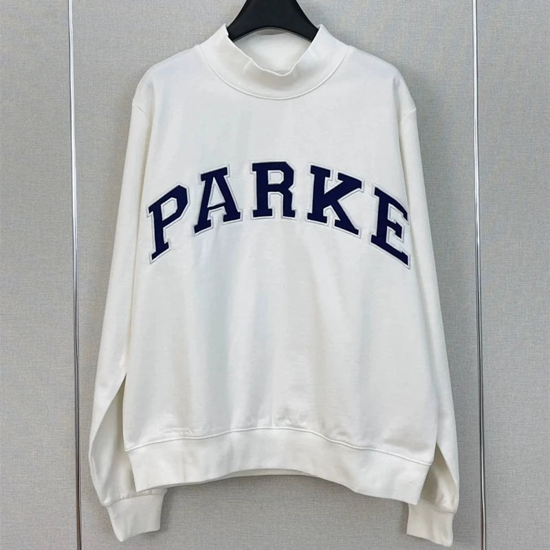 New 2026FW America Style Women O-Neck Long Sleeve Female Pullover Letter Embroidery Sweatshirts Vintage Casual Sports Lady Top - ATFH
