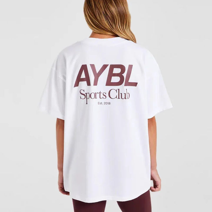 High Quality Women Men Fashion Letter Printing Sports Fitness Short Sleeved T-Shirt Crew Neck T Shirt Tops Unisex Tee Clothing - ATFH