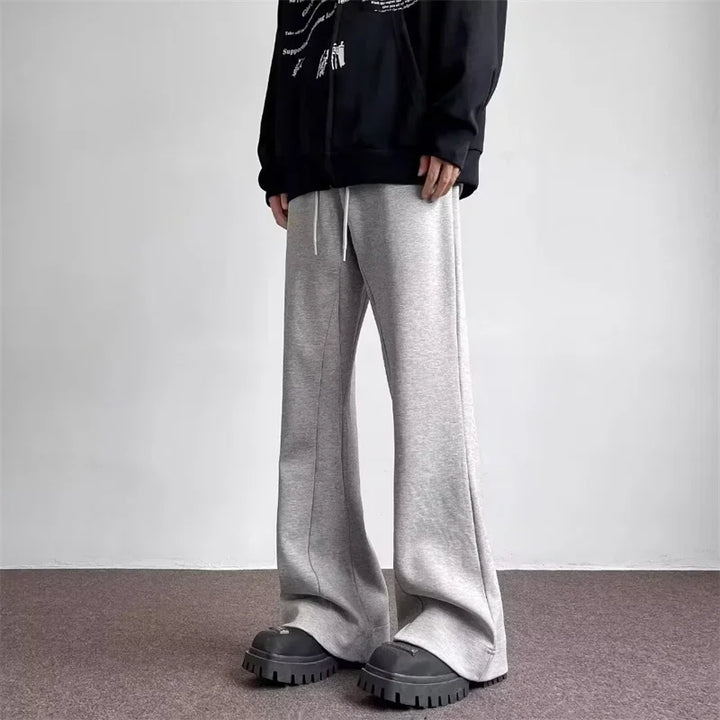 Korean Fashion Wide-leg Sweatpants For Men Casual Solid Color Baggy Straight Pants Autumn Y2K Streetwear Vintage Trousers