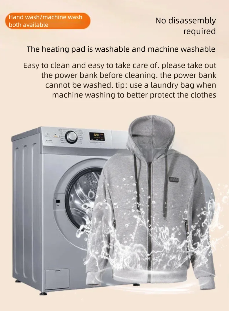 Smart Heated Hoodie for Men's 23 Areas Four Control Constant Temperature USB Charging Heating Sweatshirt Winter Warm Hoodies - ATFH