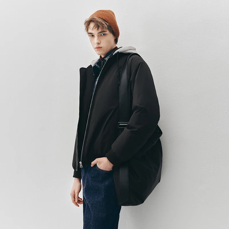 Semir Men Down Jacket Waterproof Windproof Stain Resistant 90 Percent Down Fill Layered Look Bomber Style 2026 Winter
