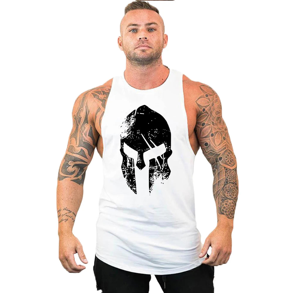 2023 New Cotton Workout Gym Tank Top Mens Muscle Sleeveless Sportswear Shirt Stringer Fashion Bodybuilding Singlets Fitness Vest