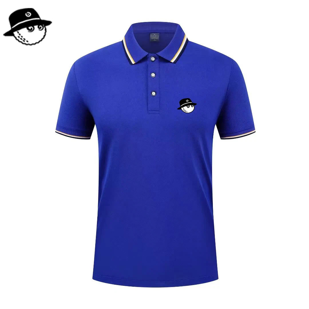 Men Summer Fashion Slim Fit Sport Short Sleeve 100% Polyester Polo Shirt Fake Pocket Decoration Casual Sport Golf Polo Shirt