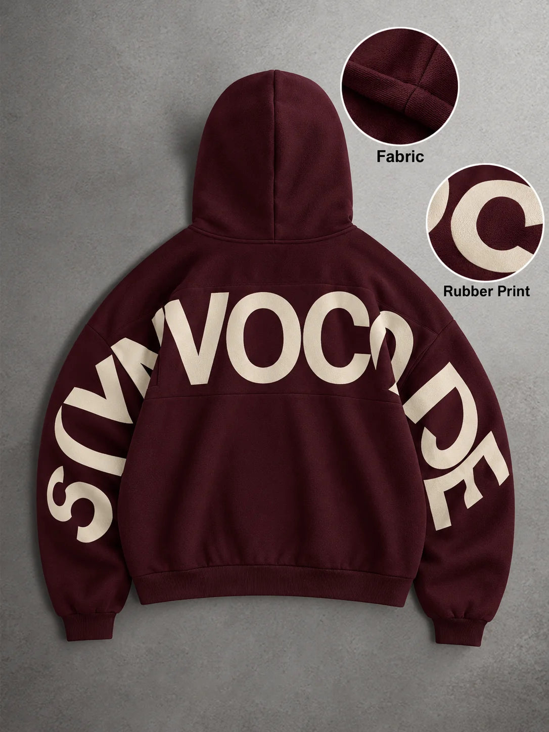 Men's & Women's Hoodie Back Wrap Around Large Letter Print Y2K Streetwear Oversized Casual Pullover Sweatshirt S‑2XL