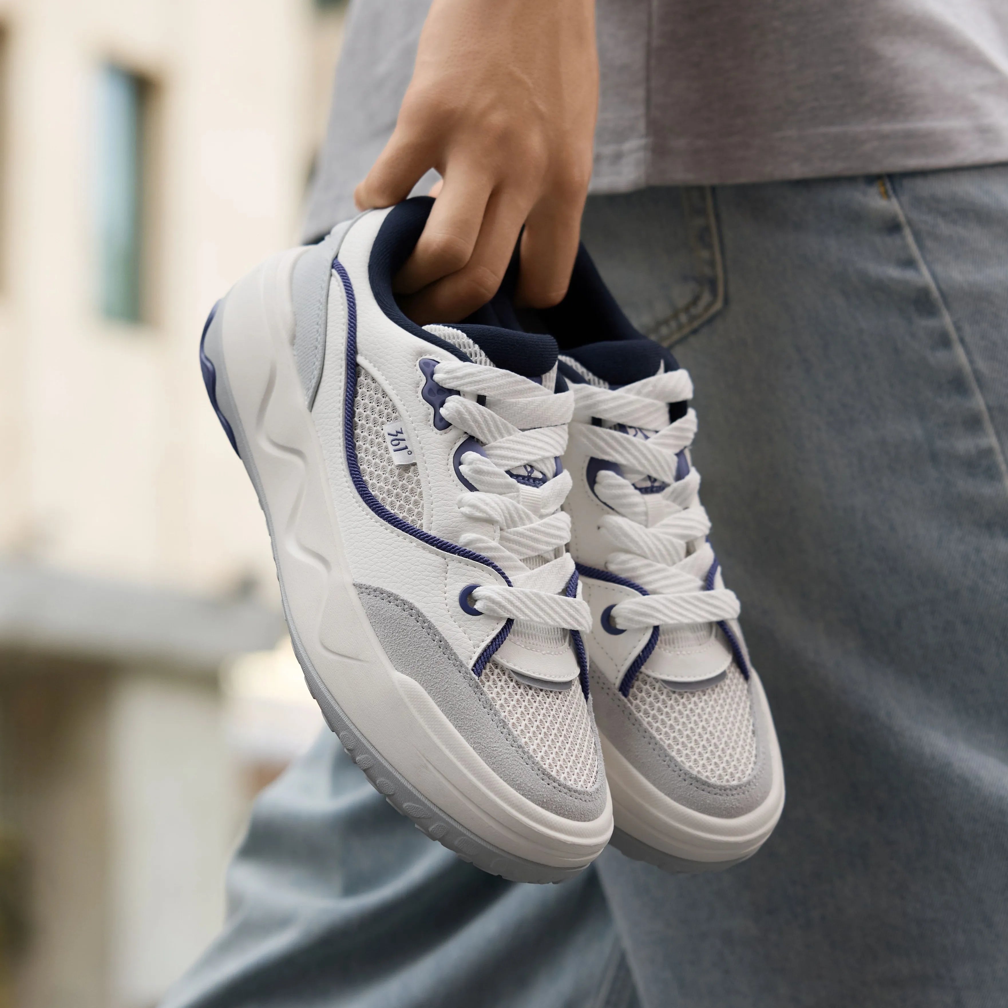 361 Degrees Subin Men board Shoes Balanced Breathable Mesh Lightweight Cushioning Jogging Comfort Male Sneakers 672616615