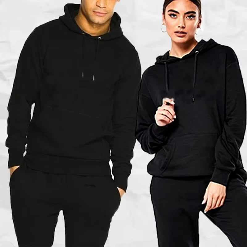 Winter Brand Men's Tracksuit Eco Soft Long Sleeve Pullover Joggers 2pcs Set Fitness Running Suits Sportswear Male - ATFH