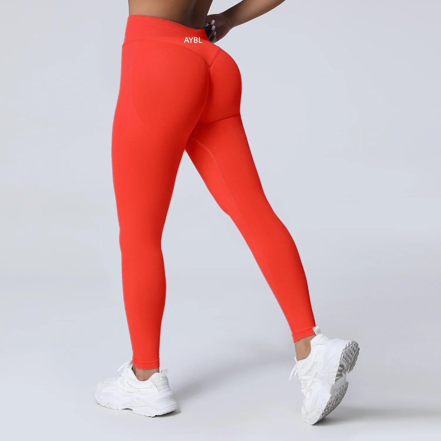 New Gym Leggings Women Seamless Yoga Pants High Waist Low Ribbed Band Fitness Leggings Fitness Sweat Wicking Workout Tights - ATFH