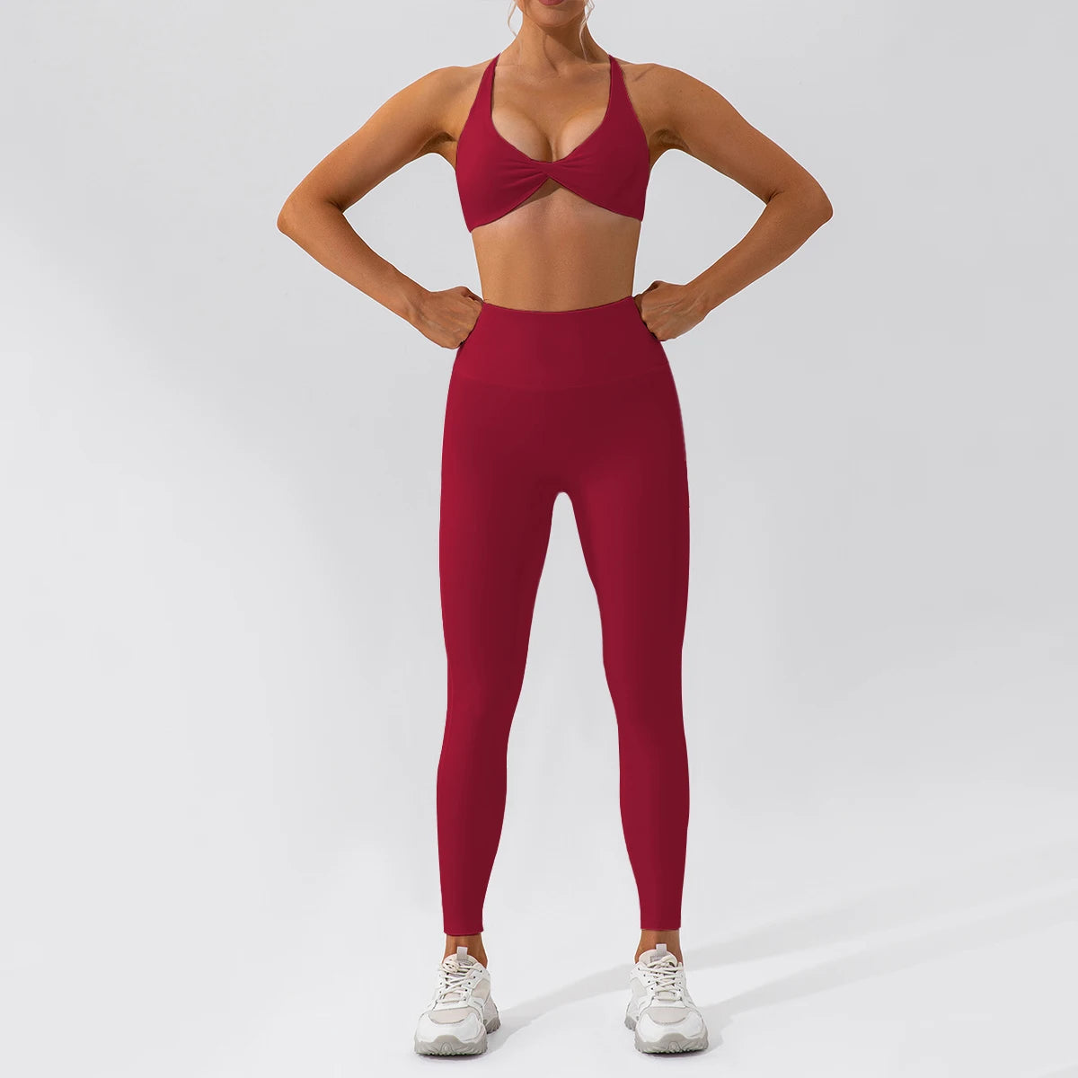 Summer 2PCS Yoga Suit Sports Set Women Quick-Dry Gym Set Women Tracksuit Running Workout Long Sleeve Sports Shirt Yoga Clothing - ATFH