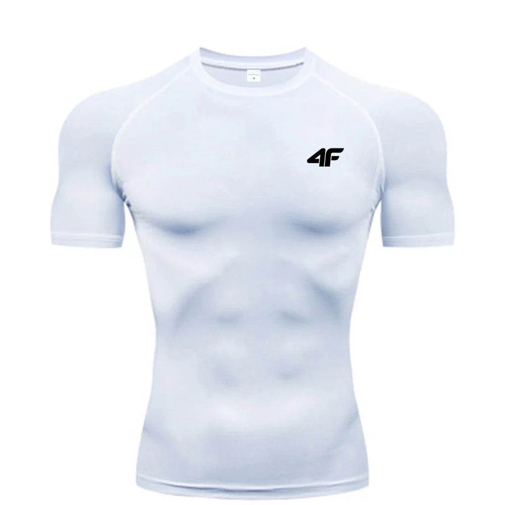 4F men's compression T-shirt fitness sports running T-shirt Rashgard top T-shirt quick drying short sleeved T-shirtS-3XL