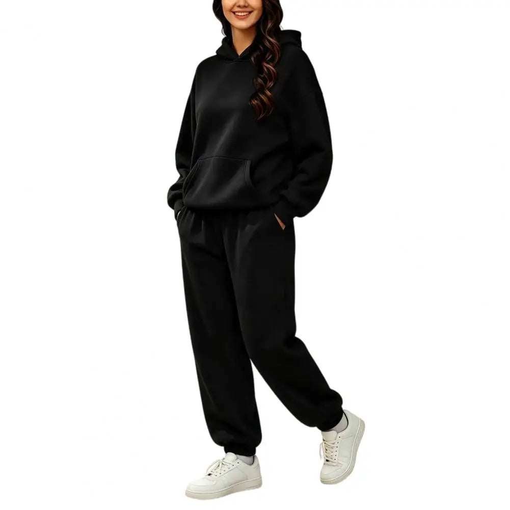 Women's Two Piece Tracksuit Set Long Sleeve Hoodie & High Waisted Joggers Sweatpants Sportswear Matching Outfit for Spring