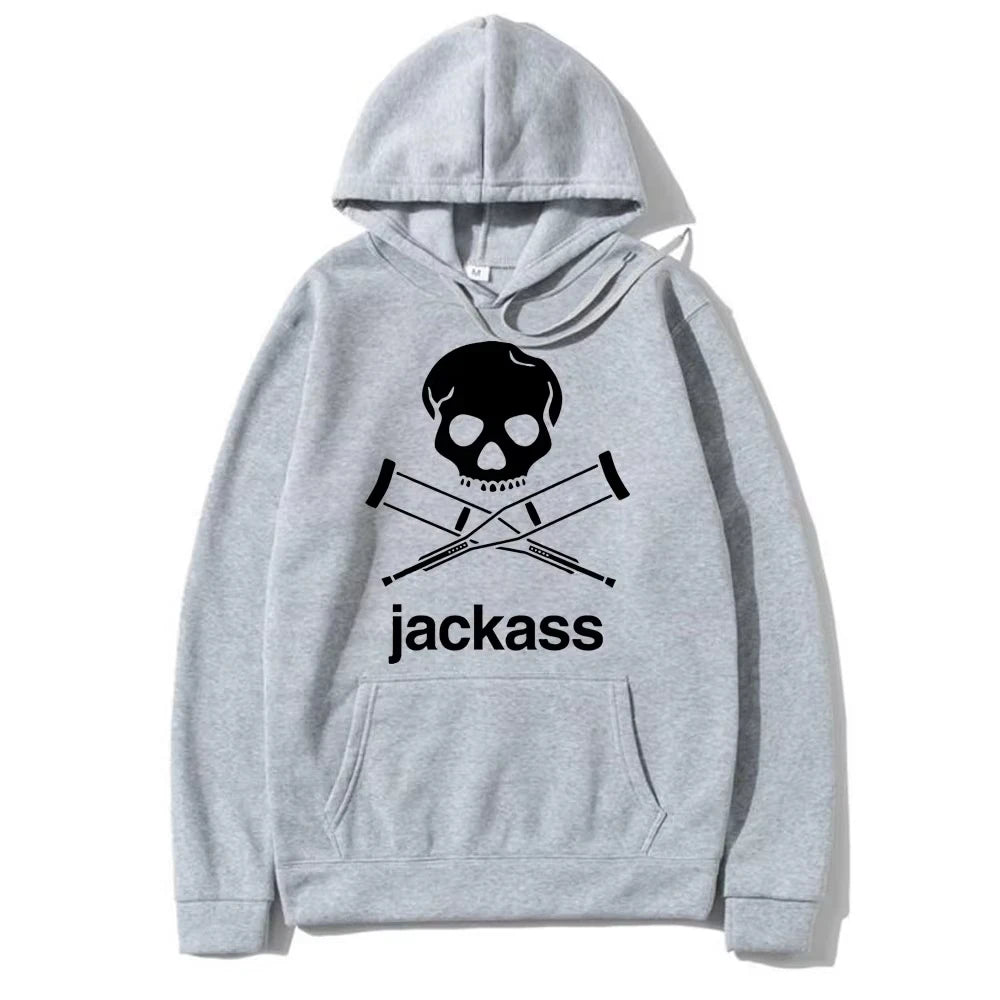 Autumn and Winter New Jackass Hoodie Men's and Women's Pattern Logo Casual Streetwear Retro Slow Running Casual Sports Shirt
