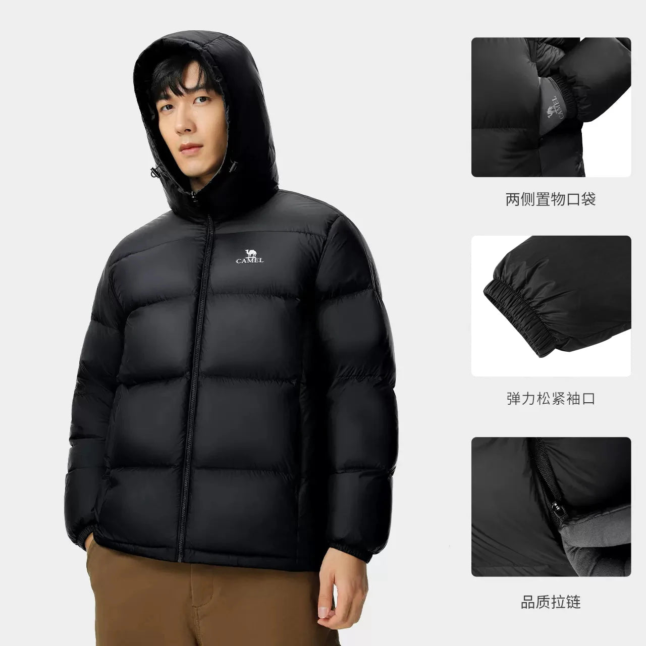 GOLDEN CAMEL Down Jackets Women Warm Hooded Thickened Bread Hiking Jacket for Men 2023 Puffer Heated Clothes Men's Winter Coats