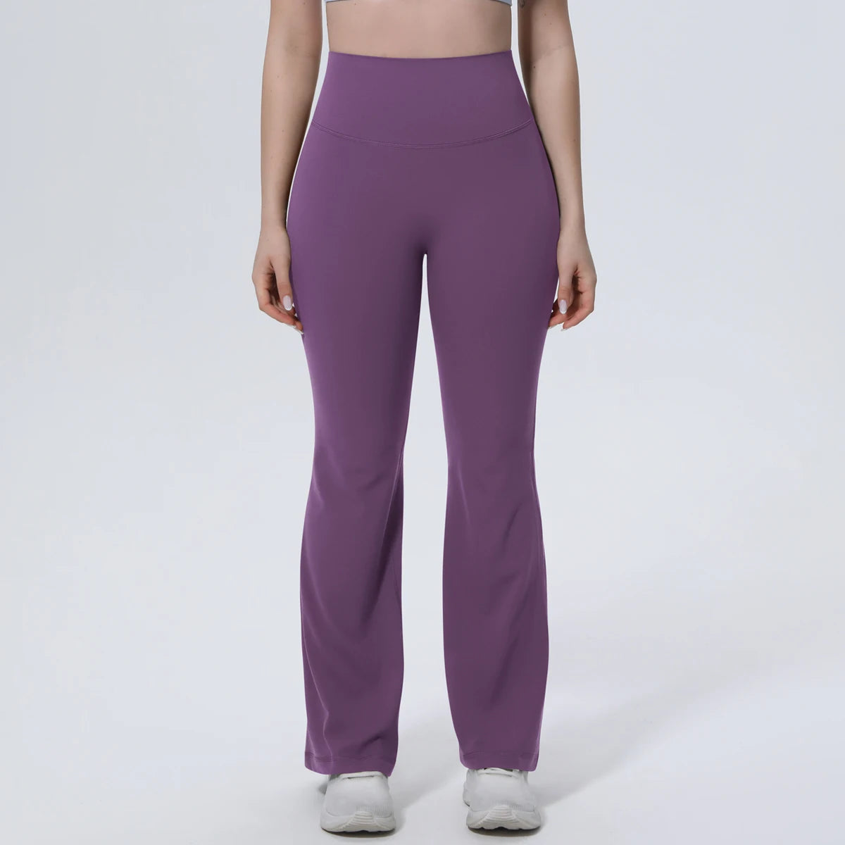 Hamidou High Waist Peach Buttocks Summer Wide Leg Pants Gym Outdoor Running Solid Color Yoga Pants Woman Fitness Sports Trousers ATFH