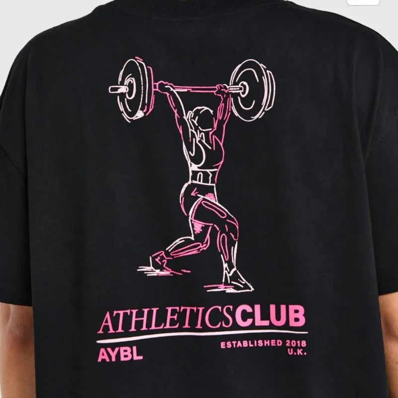British Loose Fitness Short-Sleeved Sports T-Shirt for Weightlifting, Cardio,Fitness Short Sleeved T-Shirt Crew Neck - ATFH