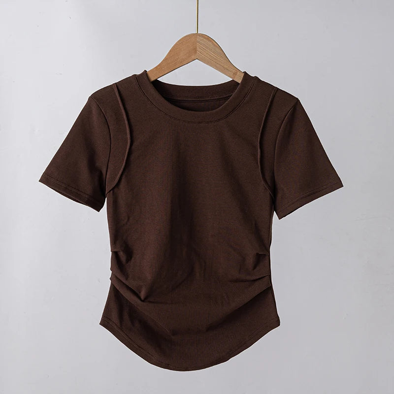 Women's T-shirts Sport Top Womans Clothing Sports Shirt Woman Women's Dry Fit T-shirt Gym Woman Clothes Fitness Compression Yoga - ATFH