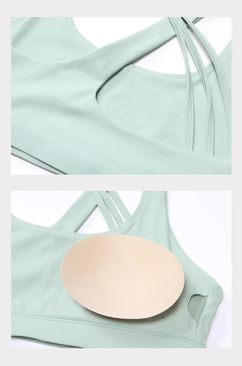 Women's Seamless Yoga Set Quick-Dry Sexy Backless Sportswear Bra High-waisted Shorts Outdoor Running Gym Fitness Workout Outfit - ATFH