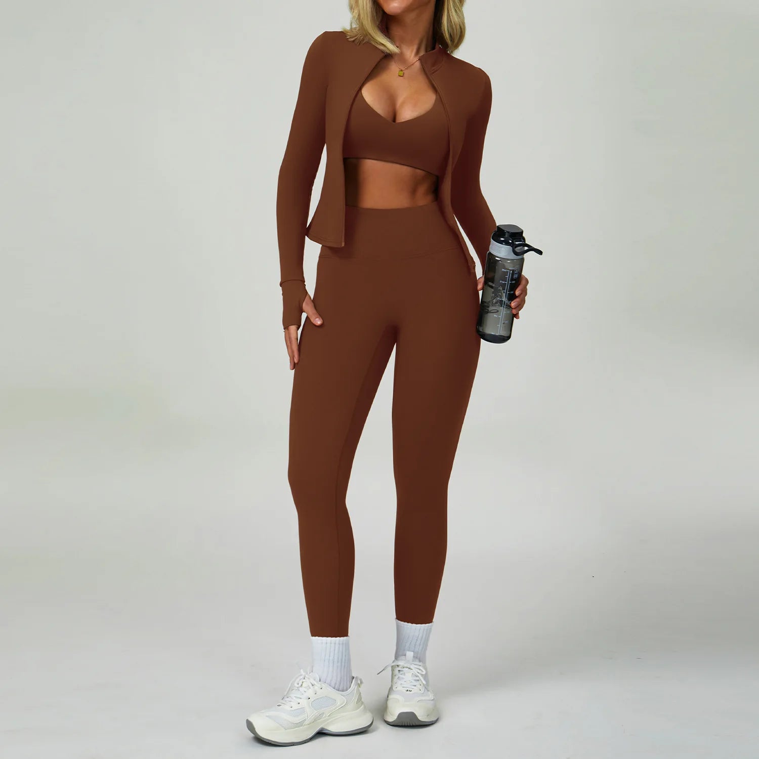 2-3PCS Yoga Suit Women Tracksuit Sports Bra High Waist Leggings Shorts Outfit Gym Set Fitness Push Up Workout Clothes Sportswear - ATFH