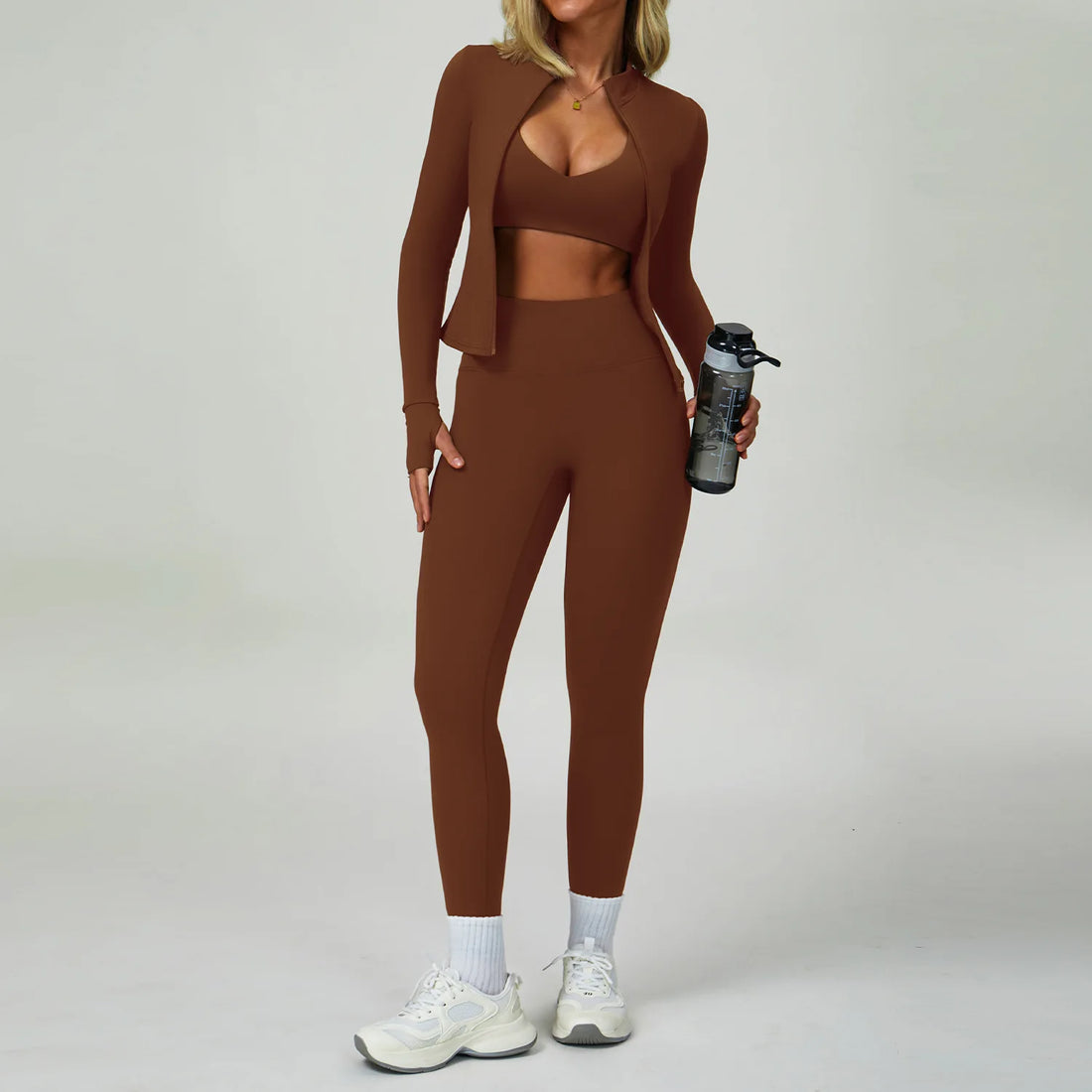 2-3PCS Yoga Suit Women Tracksuit Sports Bra High Waist Leggings Shorts Outfit Gym Set Fitness Push Up Workout Clothes Sportswear - ATFH