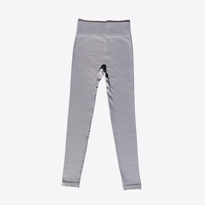 New Ribbed Seamless Yoga Pants High Waist Gym Leggings Sport Women Fitness Female Legging Tummy Control Running Tights - ATFH