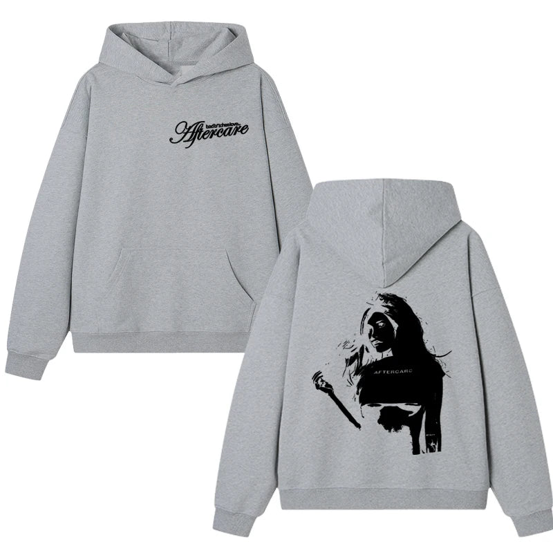 Singer Nessa Barrett music Double Sided printed Hoodie Autumn Winter Unisex fashion Fleece pullover Men women Fleece Sweatshirt - ATFH
