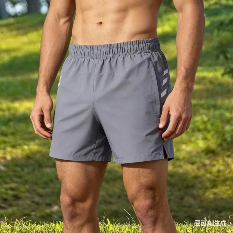 Sports shorts men's track and field training three quarter pants summer thin fit fitness running marathon quick drying pants