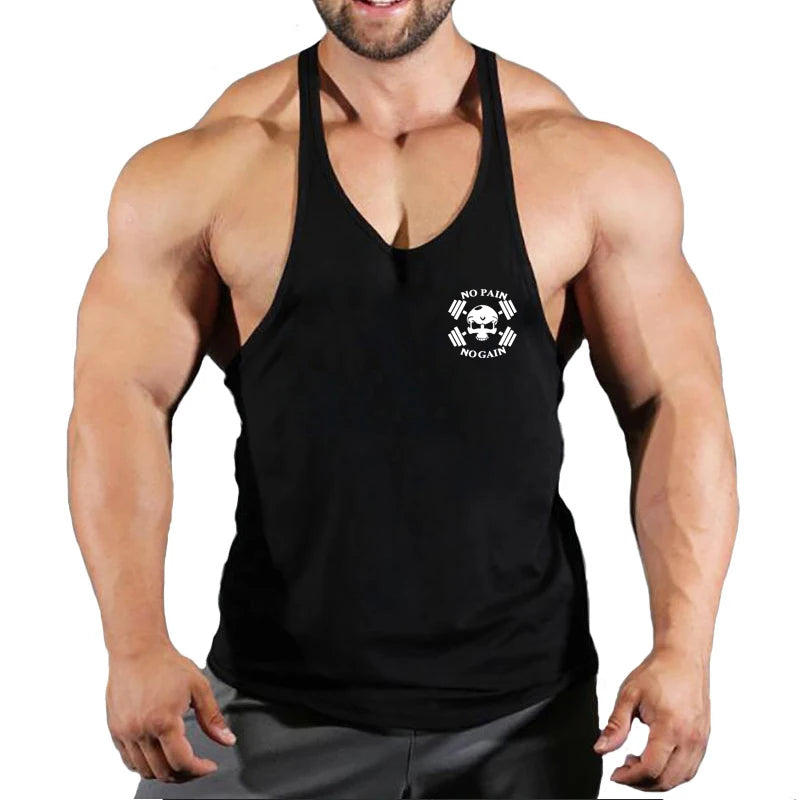 2026 Brand Fitness Clothing Bodybuilding Singlets Tank Top Men Muscle Shirt Sportswear Vests Cotton Stringer Tops