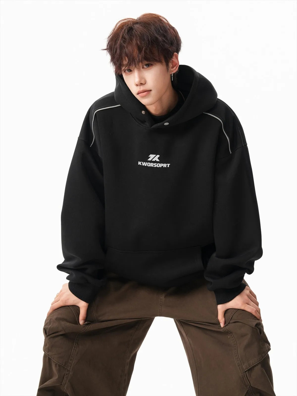 Hooded Sweater for Men and Women Autumn and Winter Trendy Brand Ruffian Handsome Loose Casual Coat Tide - ATFH